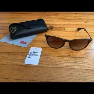Ray-Ban R4171 54mm Erika Round Sunglasses Havana